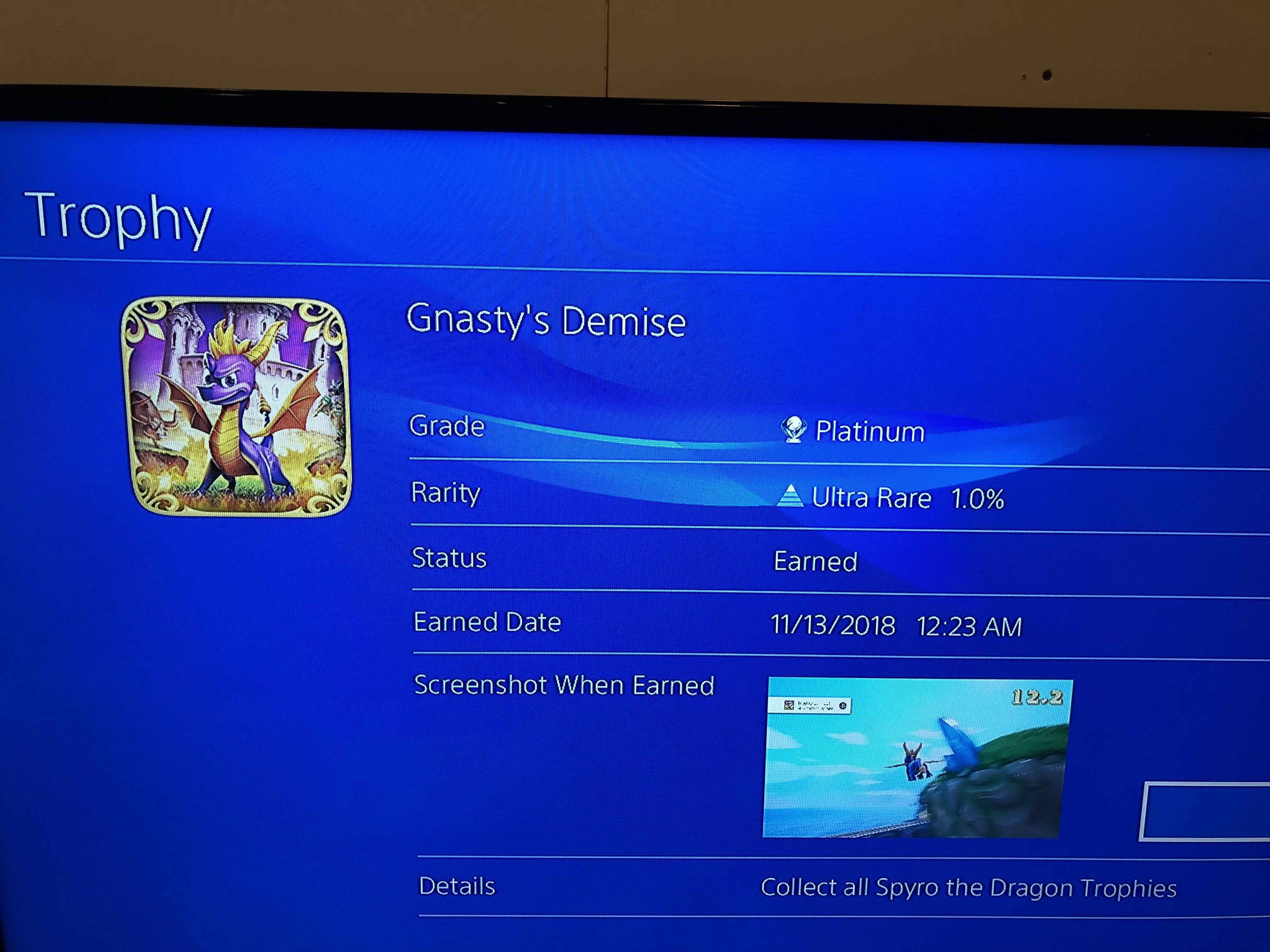 Spyro 1 PS4 Platinum Trophy Achieved Within Hours Of Release - PlayStation  Universe