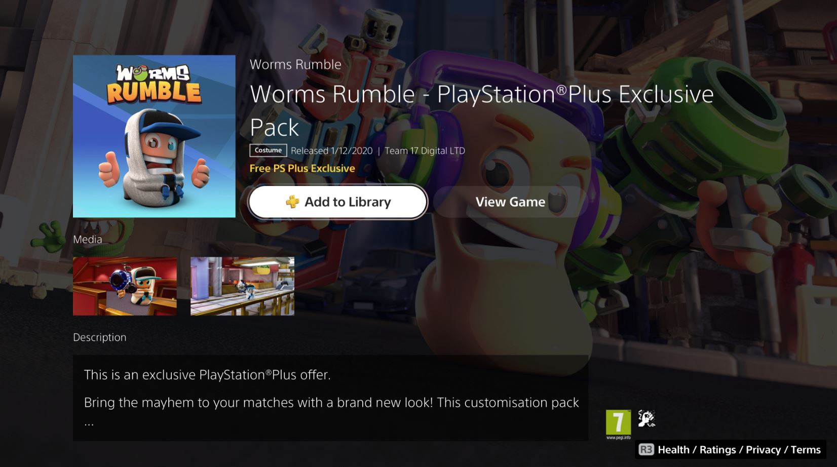 Worms Rumble PS Plus Exclusive Pack And Costume For PS5 And PS4 Available  Now On The PlayStation Store - PlayStation Universe